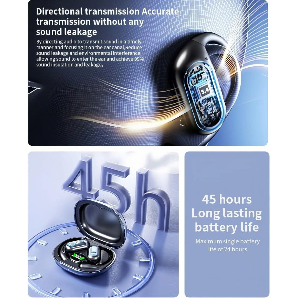 AI Translation Earbuds Real-Time 160 Languages Wireless Bluetooth Translator Earphones