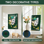 Leopard Flowers Photo Frame Building Blocks Set, 3D Wall Decor Puzzle Toy