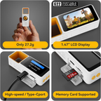 Mini Keychain Camera 1080P HD Pocket Video Recorder with Flip Screen