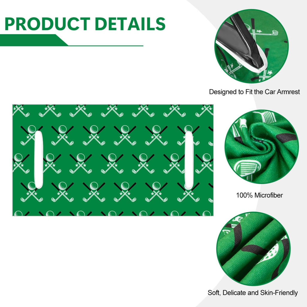 Universal Golf Cart Seat Towel Cover - 51 x 31 Inch 100 Percent Microfiber Golf Cart Seat Protector with Armrest Holes, Washable All Season Bench Blanket for Club Car Precedent EZGO Yamaha