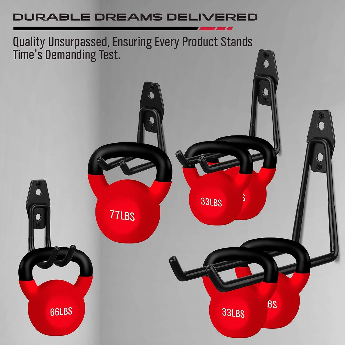 30 Pcs Garage Storage Hooks Set, Heavy Duty Steel Garage Wall Organizer Utility Hooks with Non-Slip Coating, Large Small J & Wave Hooks for Ladders, Bikes, Power Tools, Garden Shovels