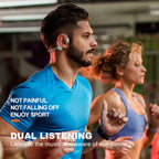 Open-Ear Bone Conduction Headphones – Bluetooth 5.0 Wireless Sports Headset with Built-in Mic, IPX5 Waterproof, Ultra-Lightweight 18g Design & 5-Hour Playtime for Running, Cycling, Driving & Workouts