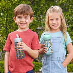 2-in-1 Backpack & Insulated Lunch Bag Set Water Bottle - New & Improved 2023 (Trucks)