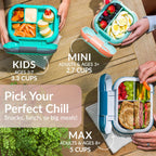 Chill Max Leak-Proof XL Bento-Style 3 or 4 Compartment Lunch Box