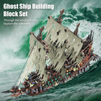 Pirate Ship Building Set with Lights, Flying Dutchman Model, 2159 Pieces