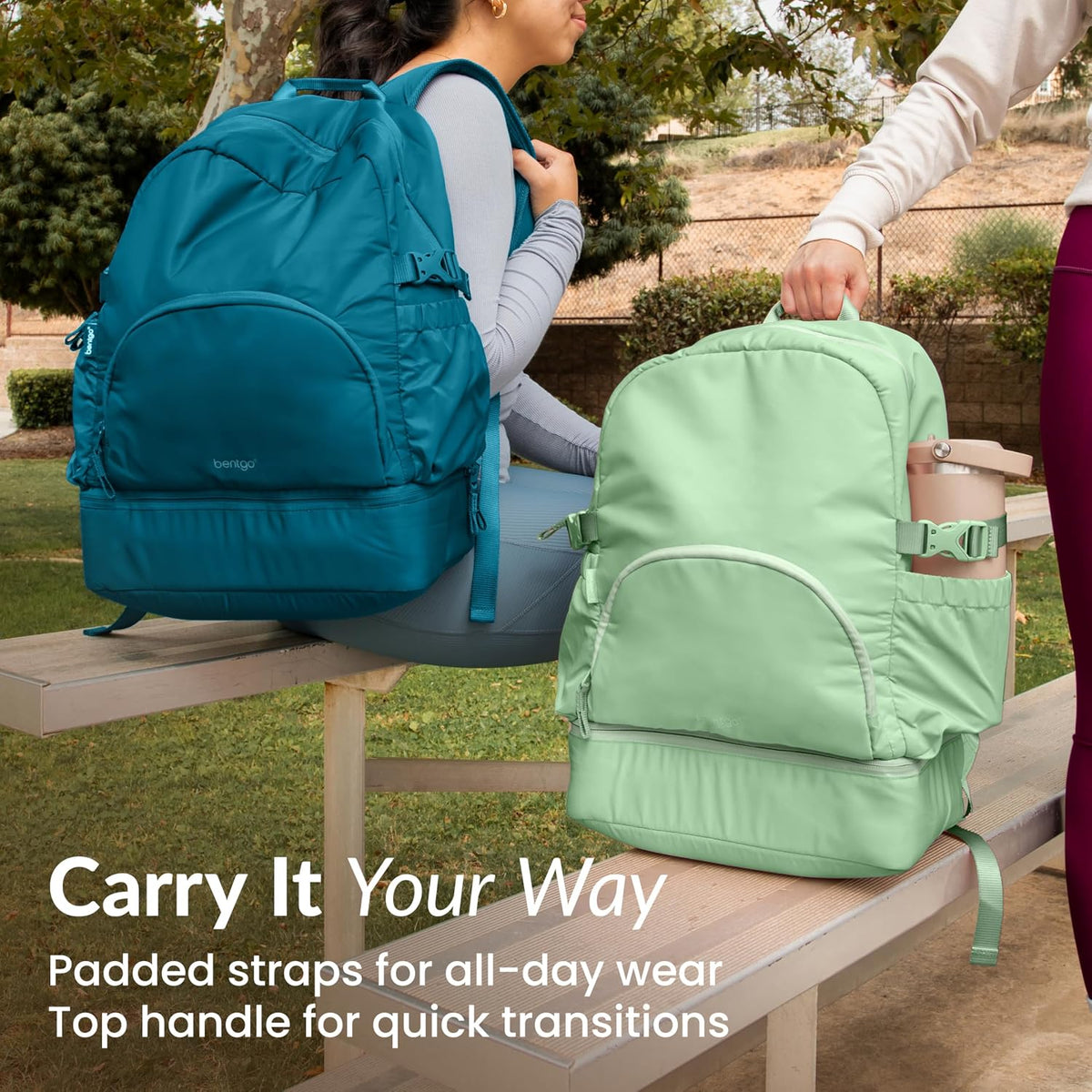 2-in-1 Adult Backpack & Insulated Lunch Bag