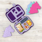 Prints Insulated Lunch Bag Set With Kids Bento-Style Lunch Box and 4 Reusable Ice Packs (Unicorn)