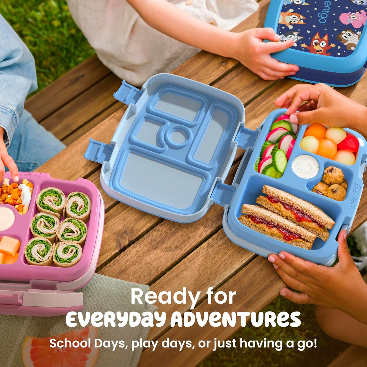 BLUEY Kids Leak-Proof, 5-Compartment Bento-Style Kids Lunch Box