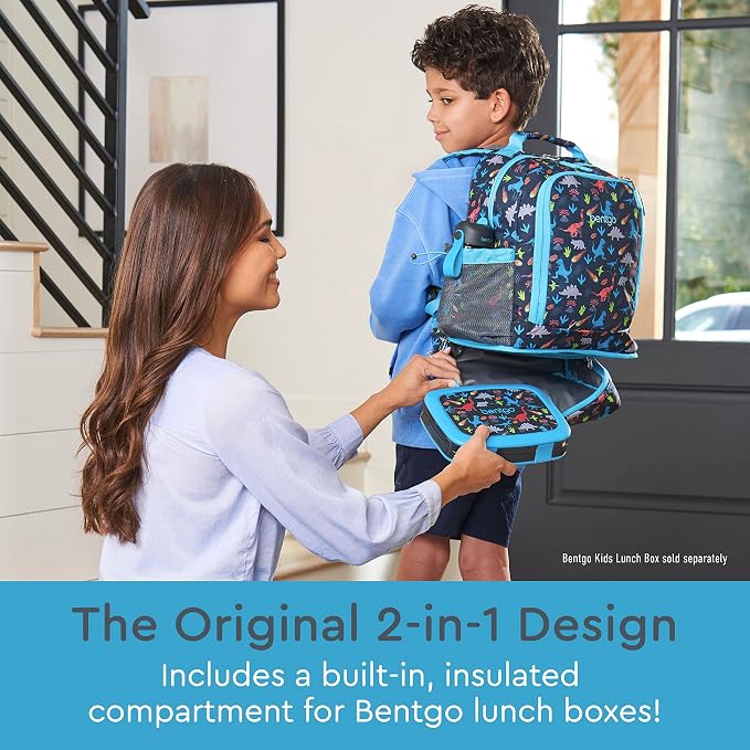 2-in-1 Backpack & Insulated Lunch Bag Set With Stainless Steel Water Bottle