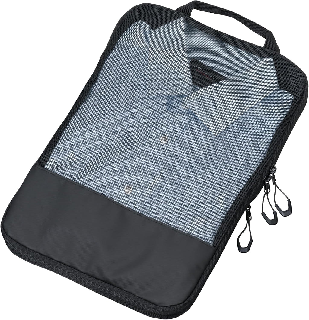 Black Packing Shirts Travel Compression Bag Large Pack Bag with Zip for Space-Saving Packing with Carry Handle Made of Polyester, Tarpaulin (Tarpaulin) in Black