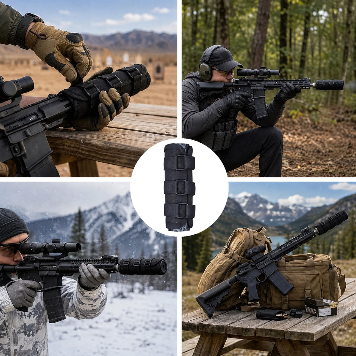 7 Inch Suppressor Cover, 1000℉ Heat Resistant Silencer Sleeve