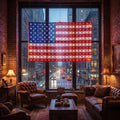 American Flag Lights 5.9x4.3FT Outdoor LED Net Light Decorations for Patio