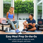 Prep Deluxe Insulated Meal Prep Lunch Bag for Adults, Holds 5 Meals