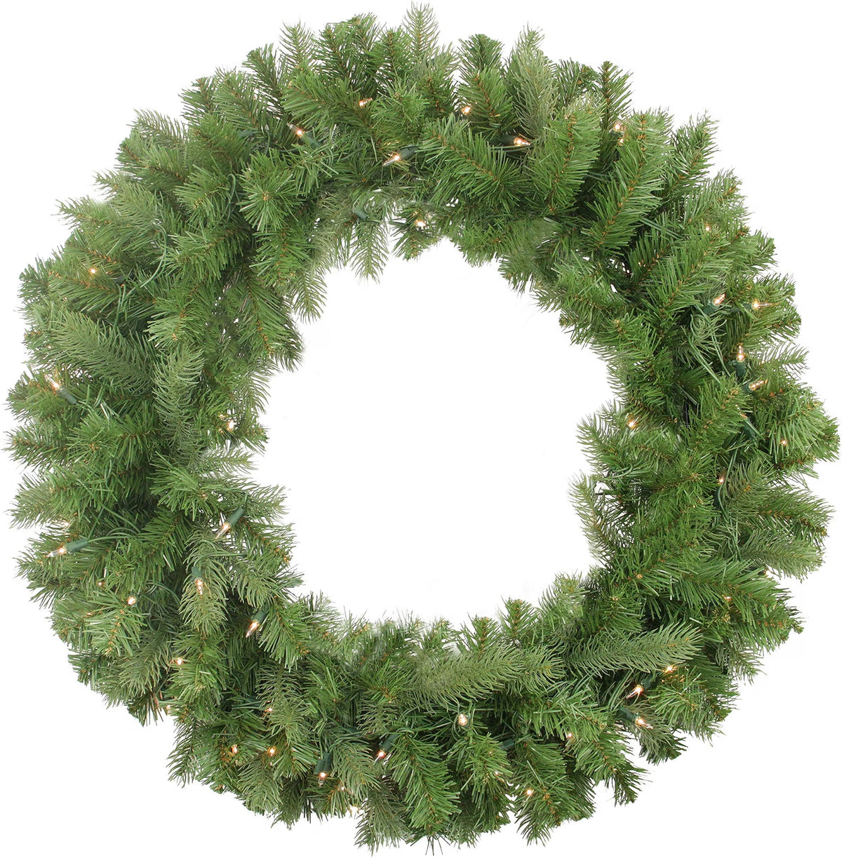 Pre-Lit Noble Fir Artificial Christmas Wreath - 30-Inch, Clear Lights