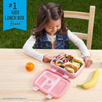Kids 5-Compartment Lunch Box Set With Insulated Lunch Bag and Lightweight 14” Kids Backpack
