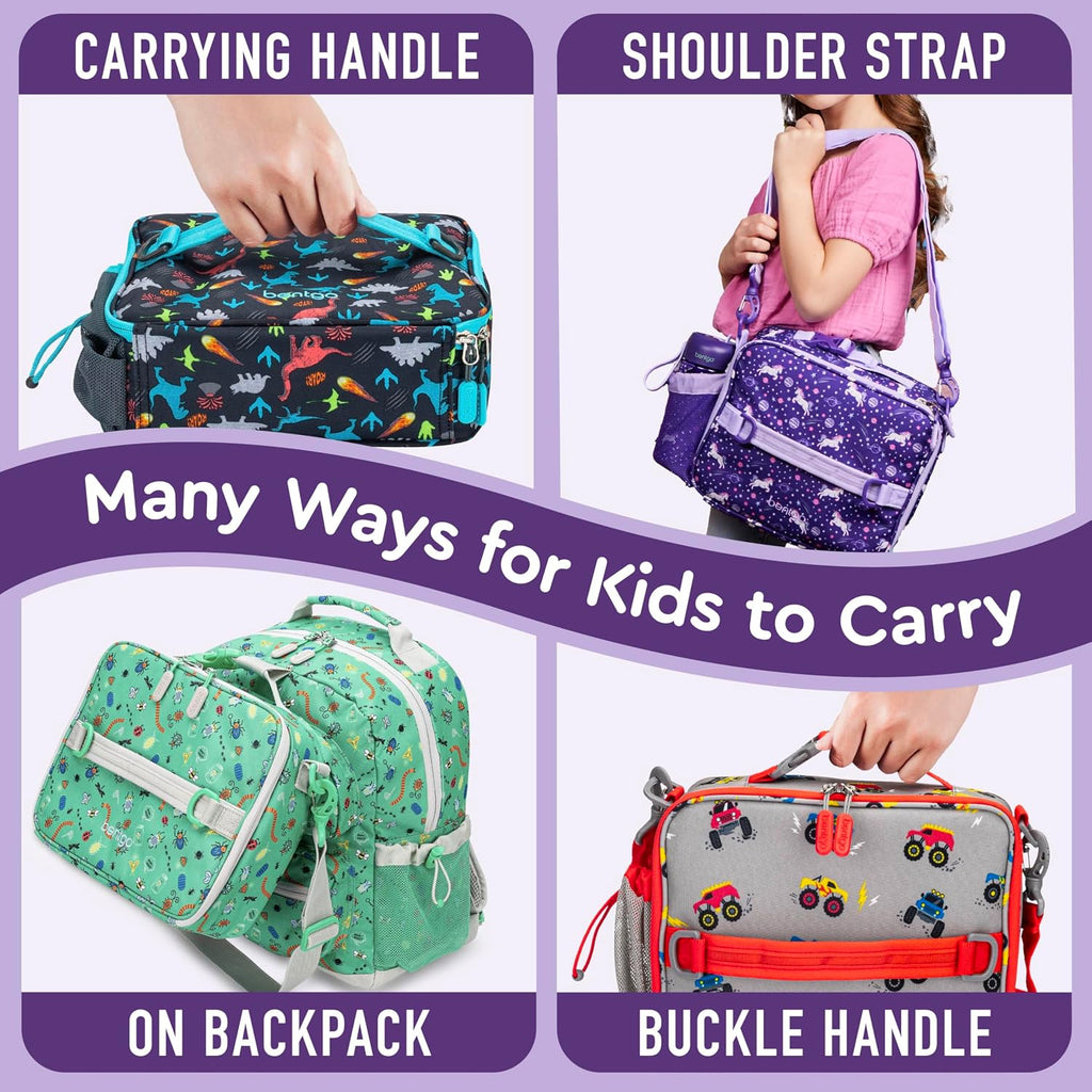 Kids Insulated Lunch Bag and Stainless Steel Lunch Box Set (Unicorn)