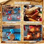 Pirate Ship Building Kit 916 Pcs with LED Lights, Creative Pirate Toy Model