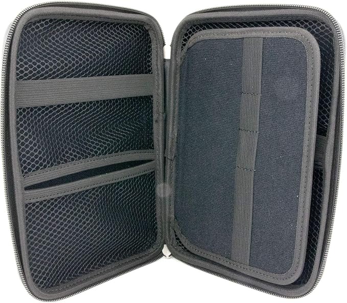TRAVEL CASE - CBO11/GY - Zipped Organiser Case - Cable Organiser, Travel Cosmetics - 3 Inner Compartments - 6 Elastic Band Loops - Divider Original