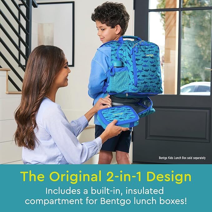 2-in-1 Backpack & Insulated Lunch Bag Set With Stainless Steel Water Bottle