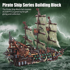 Pirate Ship Building Set with Lights, Flying Dutchman Model, 2159 Pieces