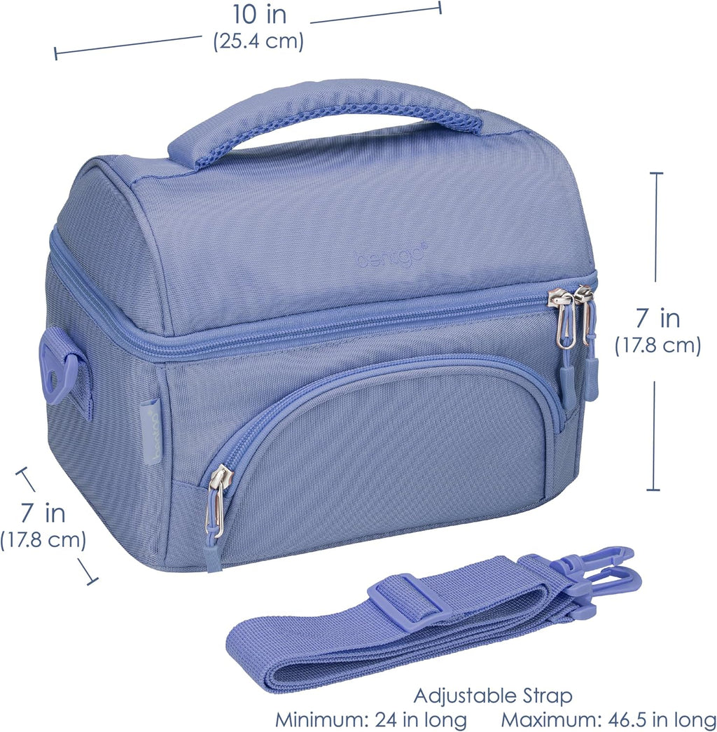 Modern Lunch Box (Dark Gray) Set With Deluxe Insulated Lunch Bag (Slate)
