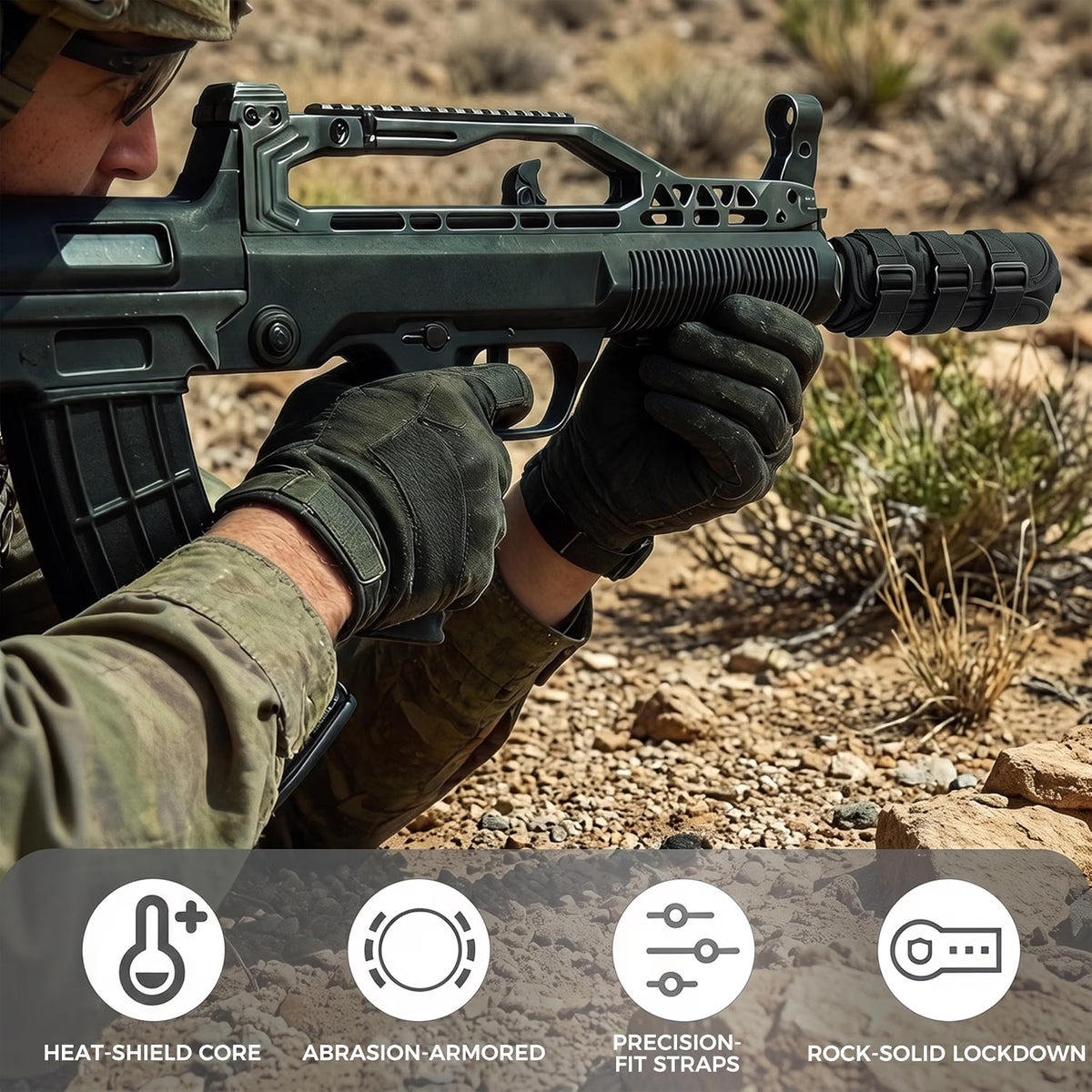 7 Inch Suppressor Cover, 1000℉ Heat Resistant Silencer Sleeve