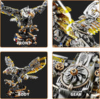 Mechanical Eagle Building Block Set with LED Light for Ages 8-12+