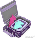 Prints Insulated Lunch Bag Set With Kids Bento-Style Lunch Box and 4 Reusable Ice Packs (Unicorn)