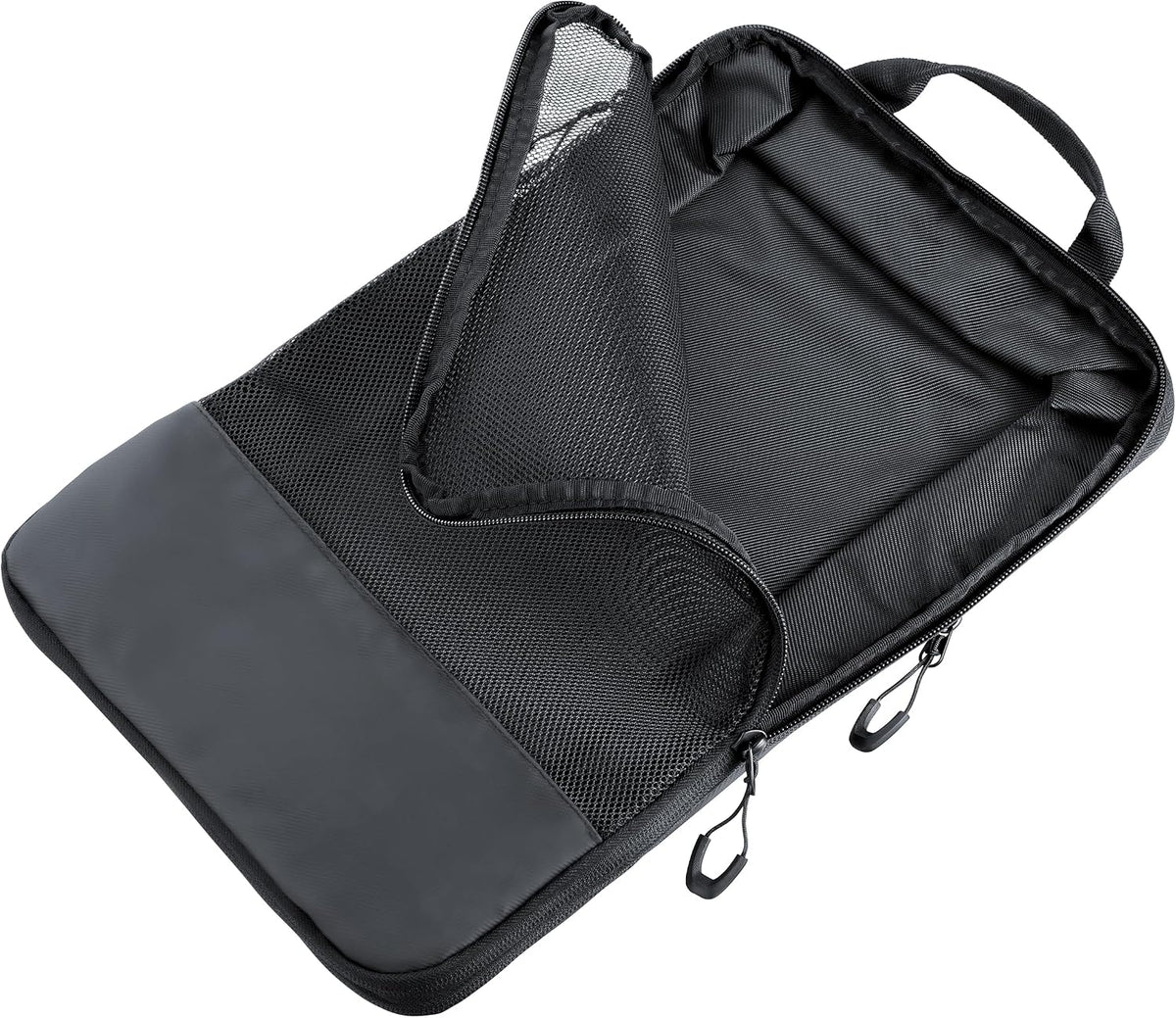 Black Packing Shirts Travel Compression Bag Large Pack Bag with Zip for Space-Saving Packing with Carry Handle Made of Polyester, Tarpaulin (Tarpaulin) in Black