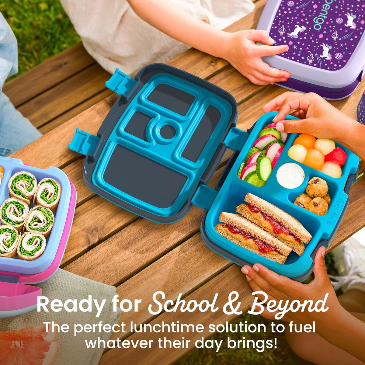 Kids Prints Leak-Proof 5-Compartment Bento Lunch Box