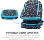2-in-1 Backpack & Insulated Lunch Bag Set With Kids Prints Lunch Box