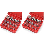 14-Piece E-TORX Socket Set – Premium Female Torx Star Bit Socket Set (E4-E24), 1/4", 3/8" & 1/2" Drive External Torx Sockets, Drop Forged Heat Treated Cr-V Steel with Blow Molded Storage Case