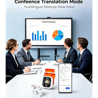 NE20 AI Translation Earbuds, Real-Time Translator, 135 Languages, LCD Touch Screen
