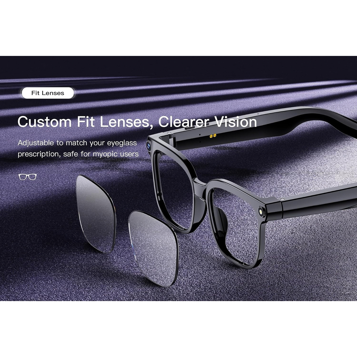 M02C AI Smart Glasses with Camera, Audio, Translation and Voice Assistant