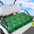 Universal Golf Cart Seat Towel Cover - 51 x 31 Inch 100 Percent Microfiber Golf Cart Seat Protector with Armrest Holes, Washable All Season Bench Blanket for Club Car Precedent EZGO Yamaha