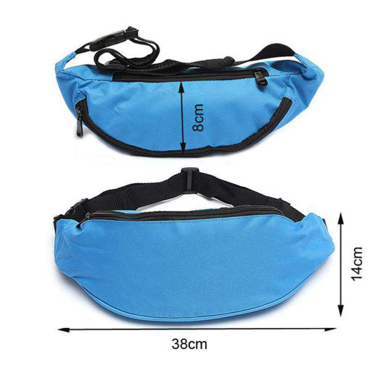 Water Resistant Fanny Pack for Men & Women, Multi-Pocket Crossbody Waist Bag with Adjustable Belt, Lightweight Running Hip Pack with Hidden Anti-Theft Pocket for Travel, Hiking, Sports & Everyday