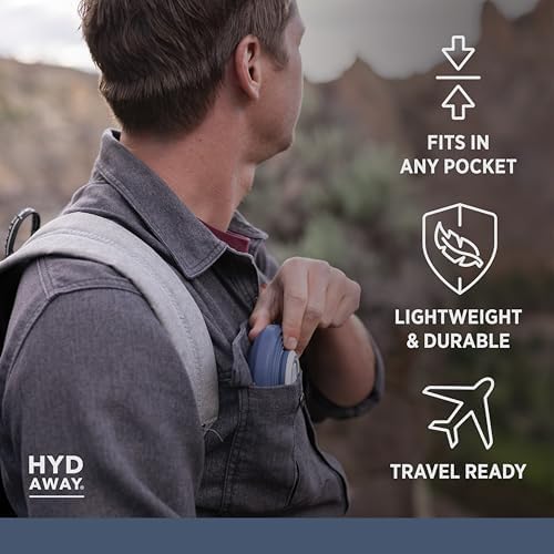 25oz Collapsible Water Bottle, Packable Leakproof for Travel