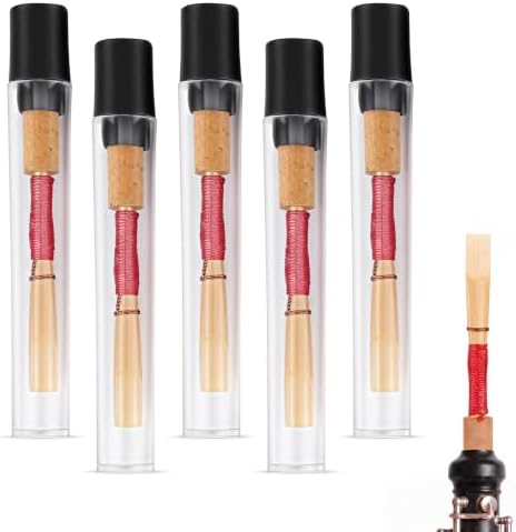 5PCS Oboe Reeds Medium, Oboe with 72mm/2.83" Reed, Oboe Instrument Accessory, No Soaking Required, Oboe Reeds for Beginners, 82 x 13 x 13mm