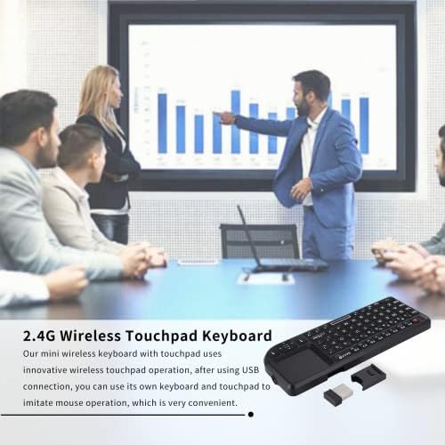 Gugxiom 2.4G Wireless Touchpad Keyboard, USB2.0 Mini Wireless Keyboard with 69 Backlight Keys, with Touch Pad, IR Indicator, Receiver and USB Cable