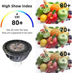 12 Pack 5W MR16 LED Bulbs, 12v 35w Halogen Replacement, GU5.3 Bi-Pin Base, Warm White 2700K, Non-Dimmable