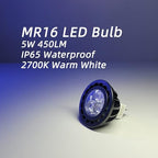 12 Pack 5W MR16 LED Bulbs, 12v 35w Halogen Replacement, GU5.3 Bi-Pin Base, Warm White 2700K, Non-Dimmable