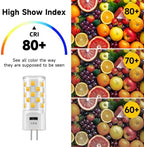 3W LED G4 Bi-pin Bulb 12V AC/DC 2700K/3000K/4000K 3CCT 270LM(6 Pack)