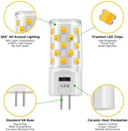 3W LED G4 Bi-pin Bulb 12V AC/DC 2700K/3000K/4000K 3CCT 270LM(6 Pack)