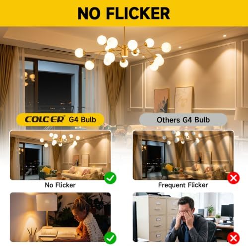 3W LED G4 Bi-pin Bulb 12V AC/DC 2700K/3000K/4000K 3CCT 270LM(6 Pack)