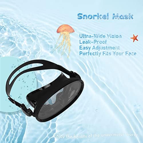 Gugxiom Diving Mask Snorkel Mask Adult Diving Goggles, Anti Fog Swim Mask Tempered Glass Snorkel Dive Mask ,Snorkeling Gear for Snorkeling Freediving Swimming Water Sports Supplies