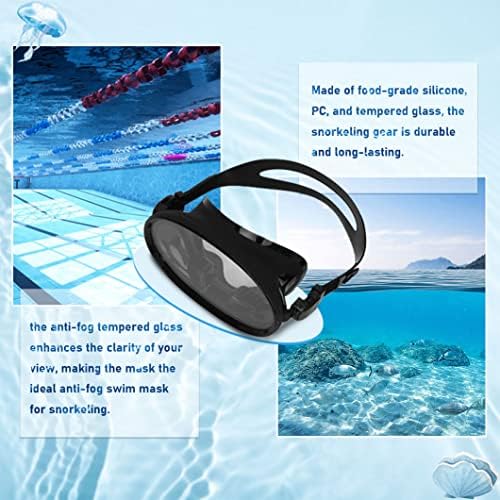 Gugxiom Diving Mask Snorkel Mask Adult Diving Goggles, Anti Fog Swim Mask Tempered Glass Snorkel Dive Mask ,Snorkeling Gear for Snorkeling Freediving Swimming Water Sports Supplies