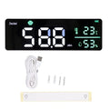 Decibel Meter, Wall Hanging Sound Level Meter, Noise Decibel Meter, 3 in 1 Noise Temperature Humidity Meter, 30 to 130dB Range, with 11in Large LED Display Screen, for Classroom