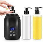 Massage Oil Warmer, LED Display Single Bottle Pro Massage Heater, Temperature Control Oil Heater for Massage with 2 Oil Bottle Dispenser, for Lotion Cream (US Plug)
