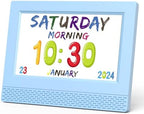Kids Digital Alarm Clock, 7" LED Display