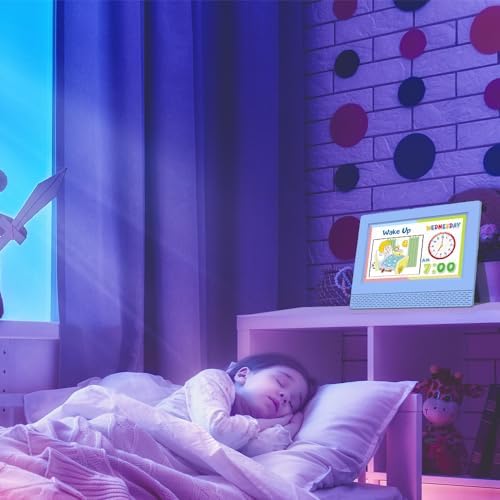 Kids Digital Alarm Clock, 7" LED Display